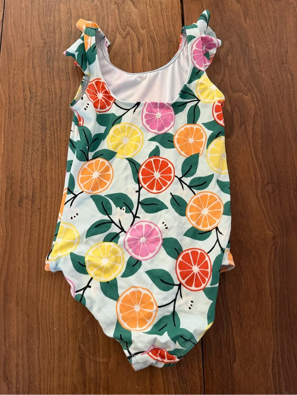 Hanna Andersson Citrus Fruit One-Piece Swimsuit in Orange, Yellow, Pink, Green